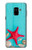 S3428 Aqua Wood Starfish Shell Etui Coque Housse pour Samsung Galaxy A8 (2018)