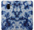 S3439 Fabric Indigo Tie Dye Etui Coque Housse pour Samsung Galaxy A8 (2018)