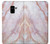 S3482 Soft Pink Marble Graphic Print Etui Coque Housse pour Samsung Galaxy A8 (2018)
