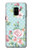 S3494 Vintage Rose Polka Dot Etui Coque Housse pour Samsung Galaxy A8 (2018)