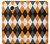 S3421 Black Orange White Argyle Plaid Etui Coque Housse pour Samsung Galaxy A5 (2017)