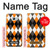 S3421 Noir Orange Blanc Argyle Plaid Etui Coque Housse pour Samsung Galaxy A5 (2017)