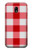 S3535 Red Gingham Etui Coque Housse pour Samsung Galaxy J3 (2017) EU Version