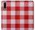 S3535 Red Gingham Etui Coque Housse pour Huawei P30