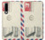 S3551 Vintage Airmail Envelope Art Etui Coque Housse pour Huawei P30