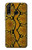 S3365 Yellow Python Skin Graphic Print Etui Coque Housse pour Huawei P30 lite