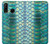 S3414 Green Snake Scale Graphic Print Etui Coque Housse pour Huawei P30 lite