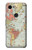 S3418 Carte du monde millésimé Etui Coque Housse pour Google Pixel 3a