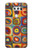 S3409 Squares Concentric Circles Etui Coque Housse pour LG V30, LG V30 Plus, LG V30S ThinQ, LG V35, LG V35 ThinQ
