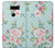 S3494 Vintage Rose Polka Dot Etui Coque Housse pour LG V30, LG V30 Plus, LG V30S ThinQ, LG V35, LG V35 ThinQ
