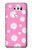 S3500 Pink Floral Pattern Etui Coque Housse pour LG V30, LG V30 Plus, LG V30S ThinQ, LG V35, LG V35 ThinQ