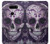 S3582 Purple Sugar Skull Etui Coque Housse pour LG V30, LG V30 Plus, LG V30S ThinQ, LG V35, LG V35 ThinQ