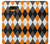S3421 Black Orange White Argyle Plaid Etui Coque Housse pour LG G8 ThinQ