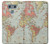 S3418 Vintage World Map Etui Coque Housse pour LG G6
