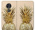 S3490 Gold Pineapple Etui Coque Housse pour Motorola Moto G7 Play