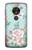 S3494 Vintage Rose Polka Dot Etui Coque Housse pour Motorola Moto G7 Play