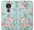 S3494 Vintage Rose Polka Dot Etui Coque Housse pour Motorola Moto G7 Play