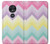 S3514 Rainbow Zigzag Etui Coque Housse pour Motorola Moto G7 Play