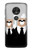 S3557 Bear in Black Suit Etui Coque Housse pour Motorola Moto G7 Play