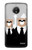 S3557 Bear in Black Suit Etui Coque Housse pour Motorola Moto E4