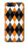 S3421 Black Orange White Argyle Plaid Etui Coque Housse pour OnePlus 5T