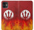 S2803 Fire Red Devil Spear Symbol Etui Coque Housse pour iPhone 11