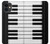S3078 Black and White Piano Keyboard Etui Coque Housse pour iPhone 11