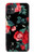S3112 Rose Floral Pattern Black Etui Coque Housse pour iPhone 11