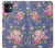 S3265 Vintage Flower Pattern Etui Coque Housse pour iPhone 11