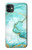 S3399 Green Marble Graphic Print Etui Coque Housse pour iPhone 11