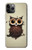 S0360 Coffee Owl Etui Coque Housse pour iPhone 11 Pro