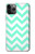 S1723 Mint Chevron Zigzag Etui Coque Housse pour iPhone 11 Pro