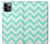 S1723 Mint Chevron Zigzag Etui Coque Housse pour iPhone 11 Pro
