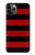 S2638 Black and Red Striped Etui Coque Housse pour iPhone 11 Pro