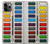 S3243 Watercolor Paint Set Etui Coque Housse pour iPhone 11 Pro