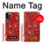 S3354 Rouge classique Bandana Etui Coque Housse pour iPhone 11 Pro