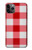 S3535 Red Gingham Etui Coque Housse pour iPhone 11 Pro