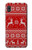 S2835 Christmas Reindeer Knitted Pattern Etui Coque Housse pour Samsung Galaxy A10e