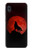 S2955 Wolf Howling Red Moon Etui Coque Housse pour Samsung Galaxy A10e