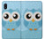 S3029 Cute Blue Owl Etui Coque Housse pour Samsung Galaxy A10e