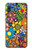 S3281 Colorful Hippie Flowers Pattern Etui Coque Housse pour Samsung Galaxy A10e