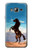 S0934 Wild Black Horse Etui Coque Housse pour Samsung Galaxy J3 (2016)