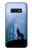 S0935 Wolf Howling in Forest Etui Coque Housse pour Samsung Galaxy S10e