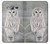 S1566 Snowy Owl White Owl Etui Coque Housse pour Samsung Galaxy J3 (2016)
