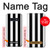 S2297 Noir et blanc rayures verticales Etui Coque Housse pour Samsung Galaxy S10e