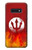 S2803 Fire Red Devil Spear Symbol Etui Coque Housse pour Samsung Galaxy S10e
