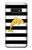S2882 Black and White Striped Gold Dolphin Etui Coque Housse pour Samsung Galaxy S10e