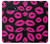S2933 Pink Lips Kisses on Black Etui Coque Housse pour Samsung Galaxy S10e