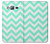 S1723 Mint Chevron Zigzag Etui Coque Housse pour Samsung Galaxy J3 (2016)