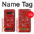 S3354 Rouge classique Bandana Etui Coque Housse pour Samsung Galaxy S10e